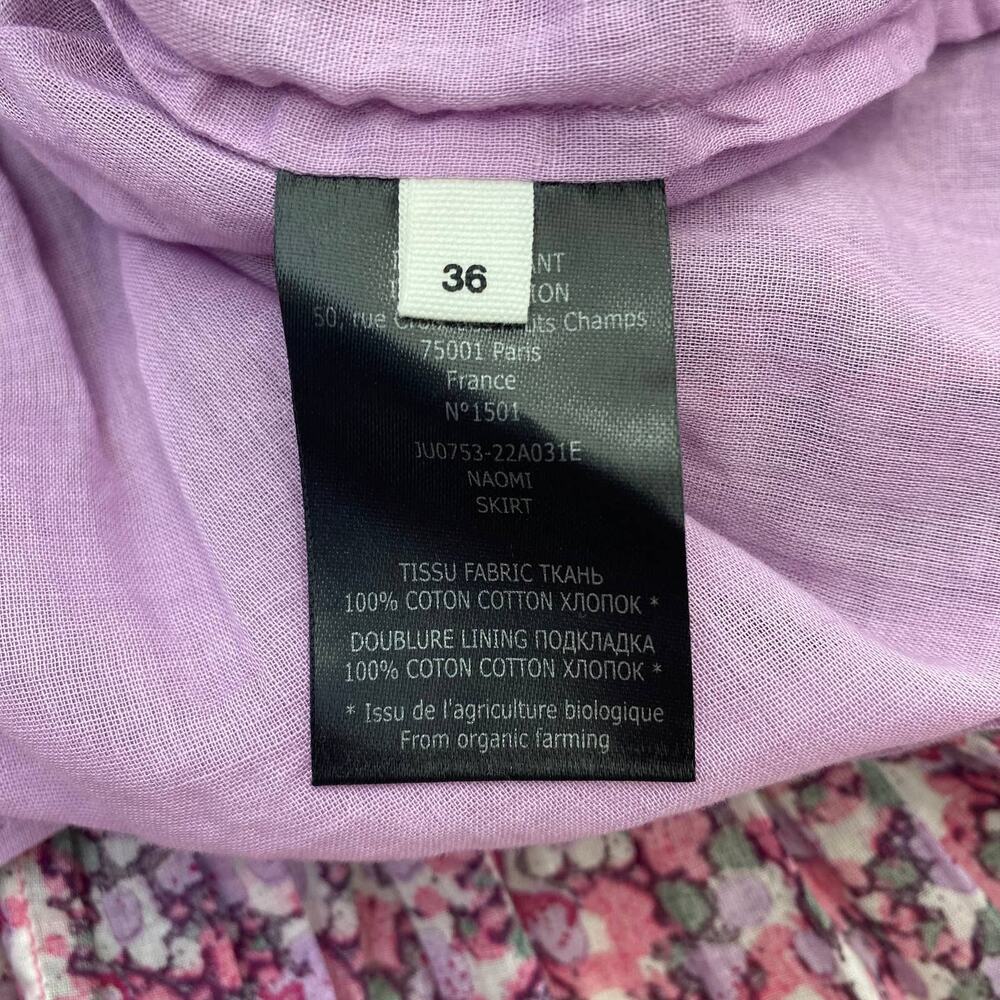 Etoile Isabel Marant Naomi Floral Smocked Mini Skirt NWT Size 36 FR (US 4) - Picture 11 of 14